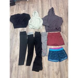 Athleta Girl and Ivivva Clothing Bundle Hoodies Leggings Skort Shorts Size 12/14